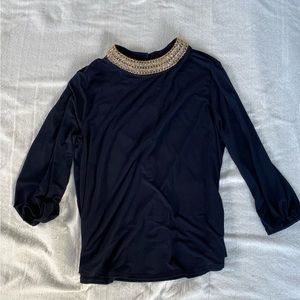 Dressy Moa Moa Blouse Navy
